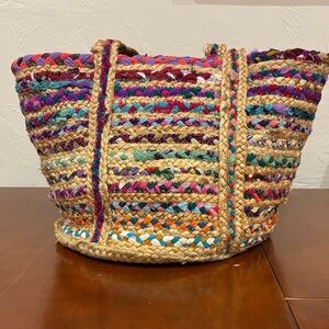 Shiraleah Multicolor Woven Tote Bag